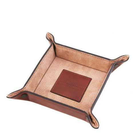Exclusive leather valet tray small size